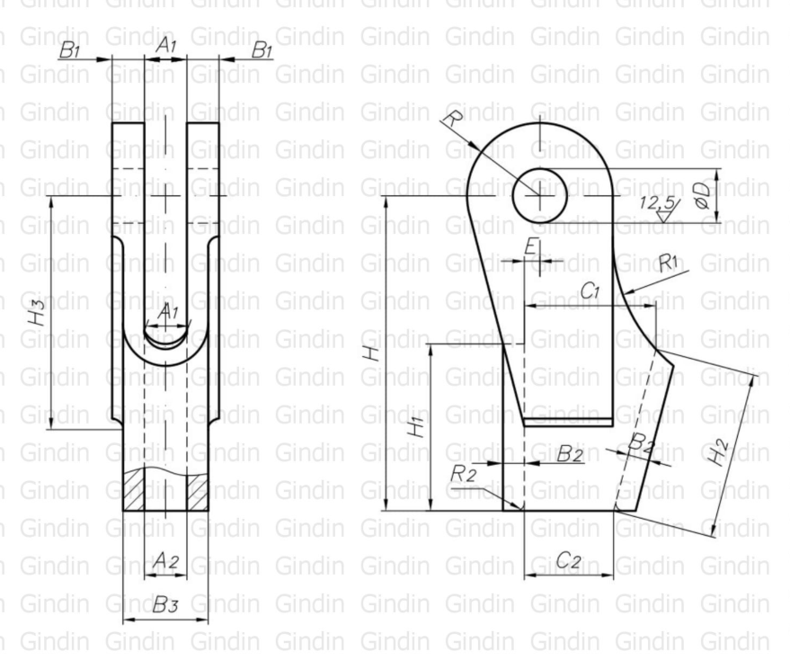 6413-ows на канат мм 06 Gindin клиновые гнезда и фитинги для канатов и тросов 6413-OWS-06 Gindin клиновые концевики