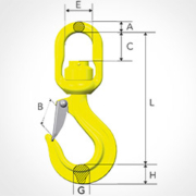 Поворотный крюк с защелкой LKNK GrabiQ от Gunnebo Поворотный крюк с защелкой LKNK GrabiQ от Gunnebo
